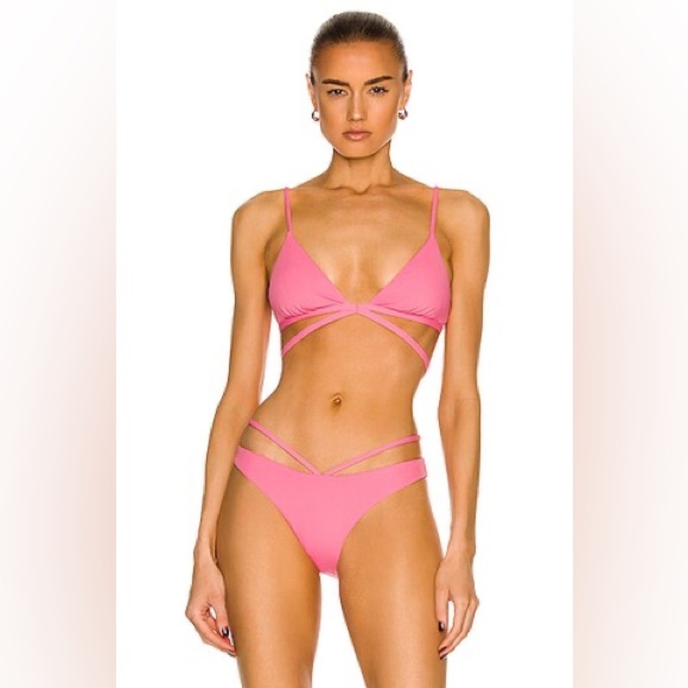 JONATHAN SIMKHAI Emmalyn Strappy Bikini bottom and Harlen Top.. SET in  …